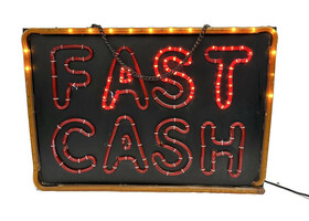 truTV's Hardcore Pawn - Fast Cash Neon Sign - Where Detroit CASHES in!