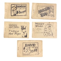 Lot of 5 Tijuana Bible Adult Comics 1930 Harold Woozy Chain Dave Screwloose
