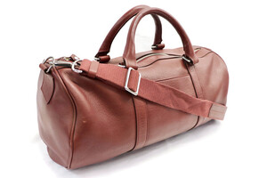 SHINOLA - Burgundy Leather Medium Gym Duffle Bag