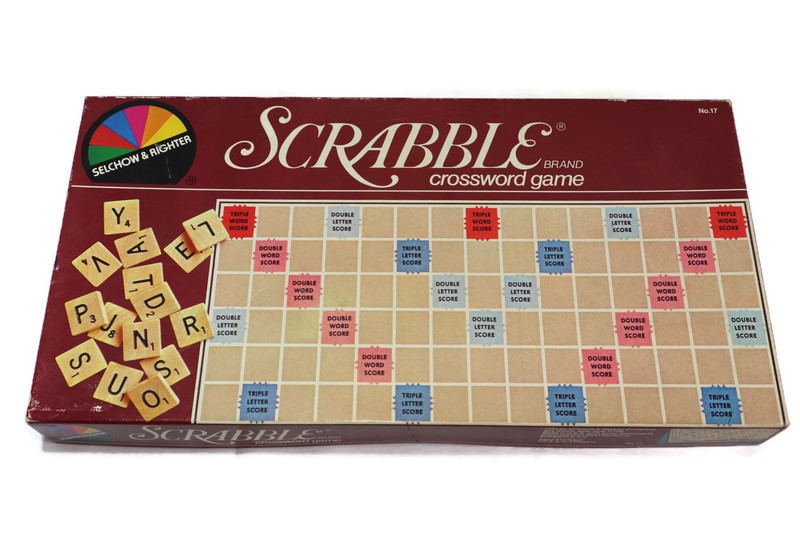 Vintage Scrabble Original Selchow & Righter Board Game