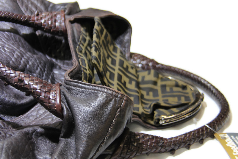 Vintage Fendi Nappa Leather Spy Bag Handbag with Built-In Coin Purse