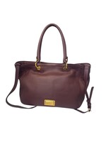 MARC JACOBS - Burgundy Pebbled Leather TAKE YOUR MARC Large Tote 