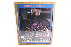 Vintage Starline Isiah Thomas NBA Detroit Pistons Framed Poster 1988 
