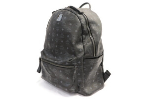 MCM - Monogram Black Leather Large STARK Backpack