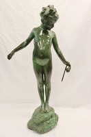 WATERLILLIES - Bessie Potter Vonnoh (American, 1872–1955) 1913 Bronze Figure 29"