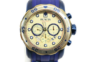 INVICTA - PRO DIVER (34011) Men's 48mm Blue Chronograph Watch w/Silicone Strap