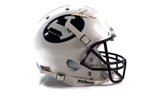 ZACH WILSON - Autographed Brigham Young Cougars Football Helmet - PSA COA 