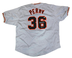 Signed Autographed Hall of Famer Gaylord Perry SF Giants Baseball Jersey COA