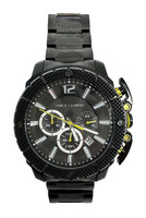  Vince Camuto Stainless Steel Watch - Grey Metallic with Neon Yellow Accents