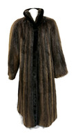 Ladies Full Pelt, Full Length Beaver Fur Coat Brown Dittrich Furs