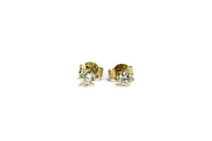  14K Yellow Gold Diamond Stud Earrings .30 CTW