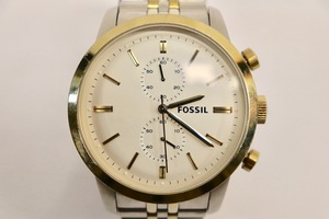 FOSSIL - TOWNSMAN Model FS4785 Mens Stainless Steel 48mm Chronograph Watch