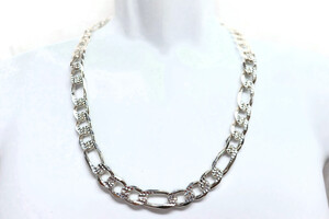 Sterling Silver Figaro Link Chain - 25-Inch / 159g / .925