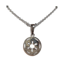 STAR WARS - Galactic Empire Imperial Symbol Charm / Necklace - Sterling Silver