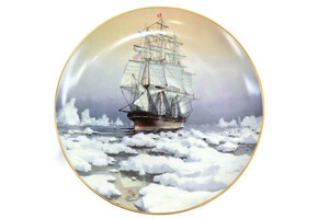 FRANKLIN Porcelain Plate - The Great Clipper Ships RED JACKET 1981 Limited Ed. 