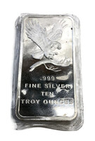  10 Oz Eagle SilverTowne Trademark Silver Bar .999 - Plastic Sealed