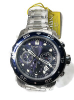  Stainless Steel Invicta Pro Diver Watch Model 0070 48mm Case, Quartz Movement