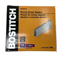 Bostitch SX50357/8G - Narrow Crown Staples 18ga 7/8-Inch - 5000ct per Box