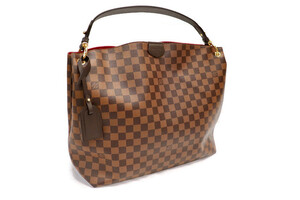 LOUIS VUITTON Graceful MM Damier Ebene Shoulder Bag w/Dustbag - Excellent