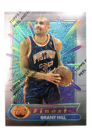 GRANT HILL - 1995 Topps Finest Rookie Card #240 - Detroit Pistons - Chromium