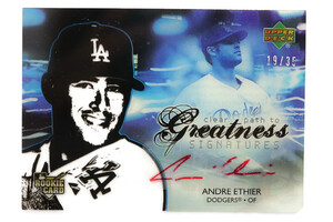 ANDRE ETHIER - Upper Deck Signed Auto Card #78 - Red Ink 19/35 - LA Dodgers
