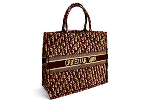 CHRISTIAN DIOR Large Burgundy Oblique Jacquard Tote 50-MA-2080 - Personalized