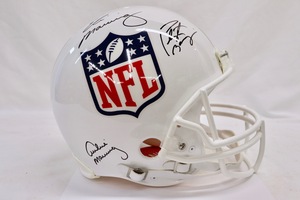 Peyton Eli Archie MANNING Signed NFL Helmet Steiner Auth Riddell Full Size