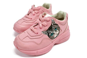GUCCI - Rhyton Mystic Cat Pink TODDLER SNEAKERS - Size 6T