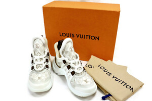 LOUIS VUITTON Archlight 1854 Sneakers White Beige Women’s Size 37.5 w/ Box 