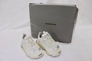 Balenciaga Triple S Kids Sneakers White/Metal Grey EU 24 w/ Box