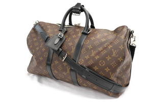 LOUIS VUITTON - Monogram Macassar KEEPALL Bandoulière 45 Duffle w/CoA