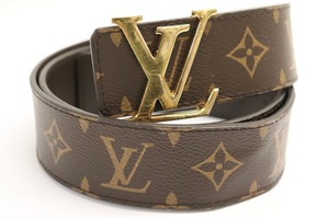 LOUIS VUITTON AC4290 Reversible Monogram Brown Leather Belt 90/36 LV Buckle