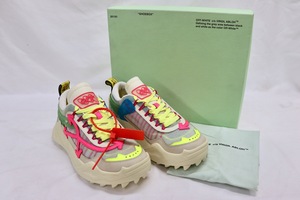 Off-White ODSY-1000 Sneakers Cream Fuchsia EU 40 Unworn w/ Box CoA