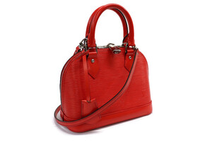 LOUIS VUITTON Alma BB Red Epi Leather Crossbody Bag w/ Padlock - Very Good