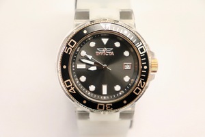 INVICTA - Lady PRO DIVER Model #37306 Steel / White Silicone 40mm Quartz Watch