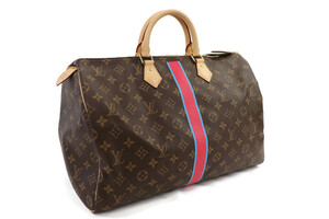LOUIS VUITTON Speedy 40 My LV Heritage Stripe - Excellent, w/ Box & CoA