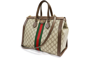 GUCCI - GG Supreme OPHIDIA Medium Top Handle / Shoulder Bag - 524537