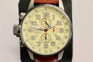 INVICTA - I-FORCE Model #2772 Mens Steel / Leather 46mm Chronograph Watch