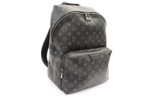LOUIS VUITTON Monogram Eclipse Discovery Backpack Black/Grey Silver Hardware