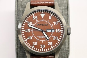 INVICTA - SPECIALTY Model 11201 Mens Steel / Leather 48mm Watch