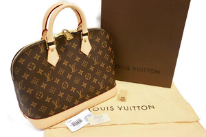 LOUIS VUITTON Alma MM Monogram Handbag M51130 SD1018 w/Box & Dustbag - Excellent