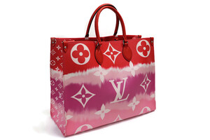 LOUIS VUITTON OnTheGo GM Escale Rouge Pink Red Monogram Giant Tote - VGC