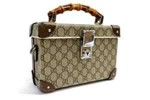 GUCCI GG Canvas Bamboo Top-Handle Bag 588351 - Entrupy COA - Good Condition
