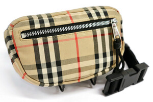 BURBERRY - Small Vintage Check Belt Bag Waist Pack – Beige – Good Condition