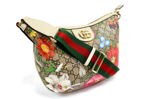 GUCCI Ophidia Bloom Shoulder Bag 626509 GG Supreme w/ Entrupy CoA - Very Good