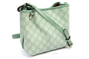 GUCCI GG Emblem Small Bucket Bag Mint Green 815118 650815 - Like New