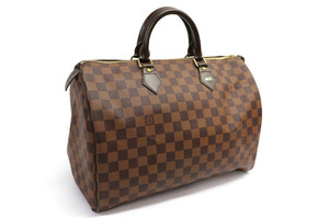 LOUIS VUITTON Speedy 35 Damier Ebene N41523 w/ Box & Dustbag - Excellent