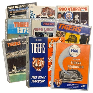 Vintage Detroit Tigers Yearbooks Lot of 9 1960 - 1982 MLB Baseball