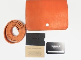 Shinola Orange Wallet Purse with Strap series No. S03 00234799