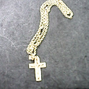  21KT Yellow Gold chain with cross charm